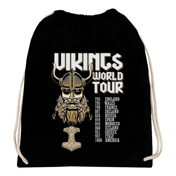 Vak na chrbát s potlačou Vikings - world tour