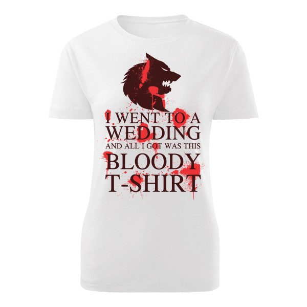 Bloody shirt lady
