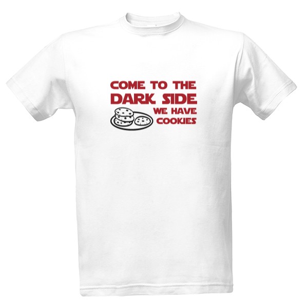 Tričko s potlačou Dark side-White