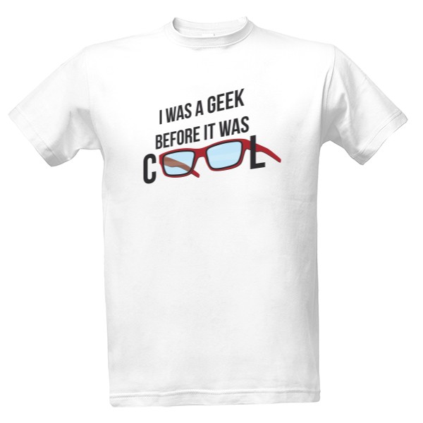 Tričko s potlačou Geek White