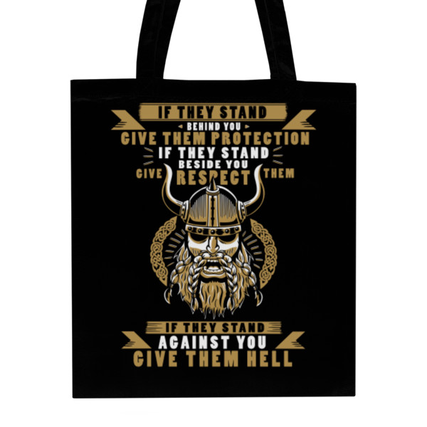 Nákupní bavlněná taška s potiskem Vikings Hell - Plátěnka