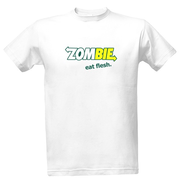 Tričko s potiskem Zombie eat flesh